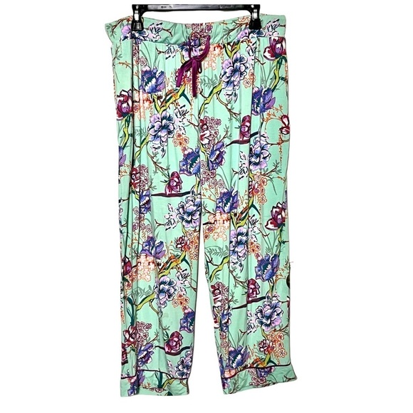 Soft Surroundings Other - Soft Surroundings Floral Blissful Bamboo Pajama Pants Size X Large Mint Green